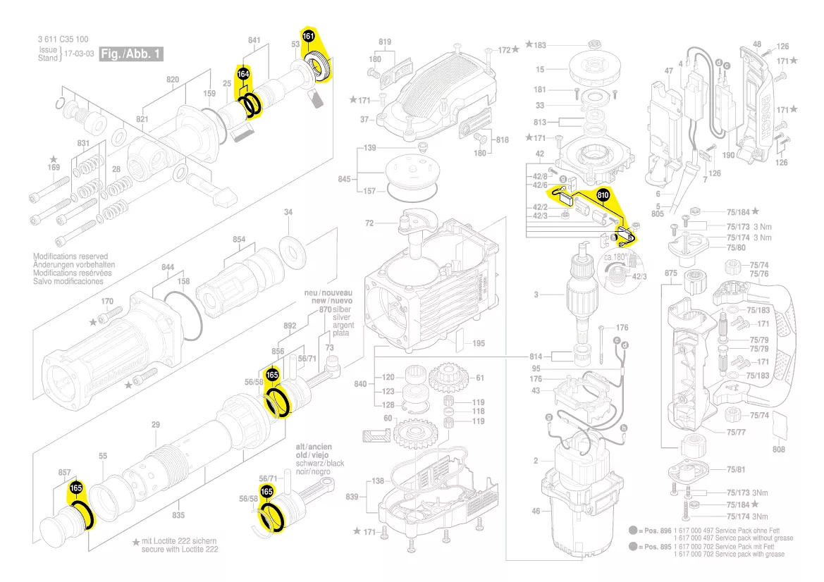 Kit entretien réf. 1 617 000 497 Bosch